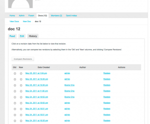 BuddyPress Docs History